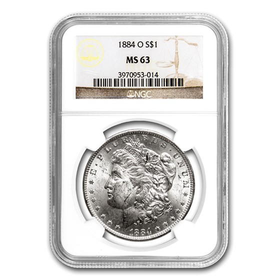 1884-O Morgan Dollar MS-63 NGC 1884-O Morgan Dollar MS-63 NGC